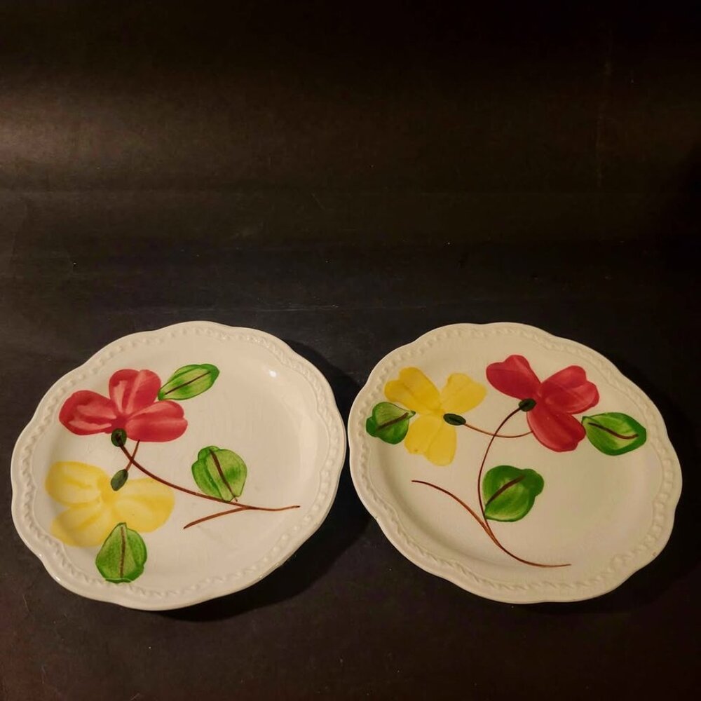 Vintage Heritage Ware Small Plates By Stetson Hand-Painted Plates